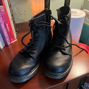 Doc Martens Black Leather Lace-Up Boots